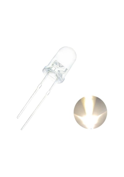 5mm Şeffaf Beyaz Led Paketi - 100 Adet