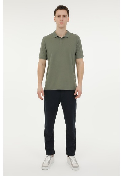 Lumberjack M-Ct953 Basıc P.T-Sh 3Fx Haki Erkek Kısa Kol T-Shirt