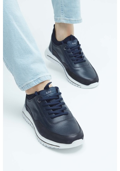 Tamer Tanca Erkek Hakiki Deri Lacivert Sneakers & Spor Ayakkabı 381 17468 Erk Ayk Y23 Lacı Benfıca Lacivert