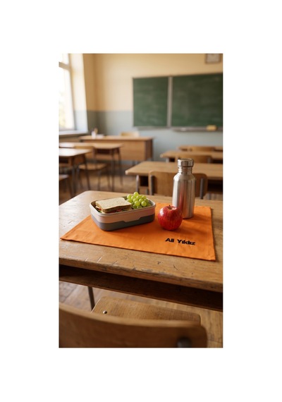 Kişiye Özel İsim Nakışlı Duck Kumaş Beslenme Örtüsü 45x35 Cm Su Ve Leke Tutmaz Kumaş - 922753230