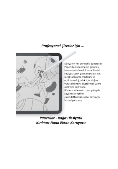 Casper S20 10.1'' Uyumlu Paperlike Nano Kırılmaz Ekran Koruyucu Kağıt Hissi