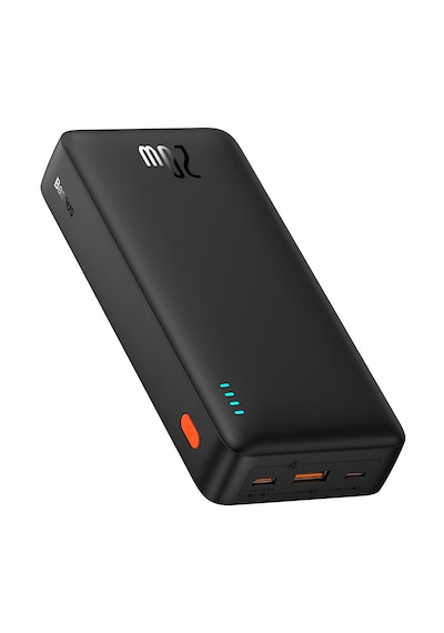 Baseus Airpow Hızlı Şarj Power Bank 20000mah 20w, Siyah Usb To Type-c 50cm Kablo Dahil Siyah
