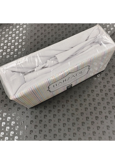 Hanzade %100 Pamuk Penye Lastikli Çift Kişilik Çarşaf Seti 160x200+30 - Beyaz Beyaz