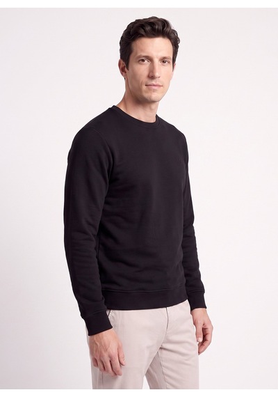Fabrika Siyah Erkek Slim Fit Sweatshirt Joseyy N