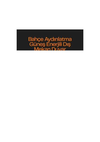 Buğz 1800 Mah Pilli Solar Duvar Aydınlatma