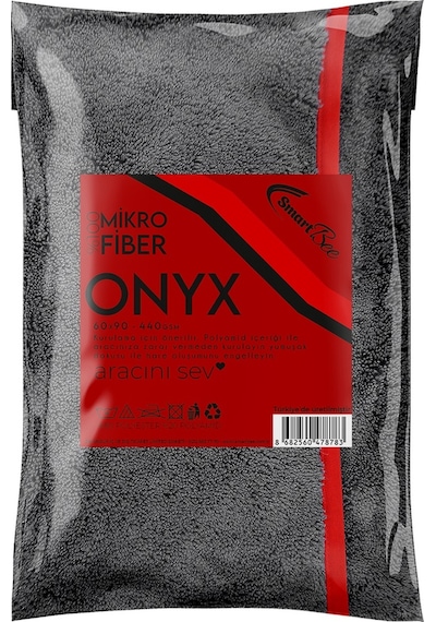 Smartbee Onyx Mikrofiber Oto Kurulama Havlusu 60X90Cm 440Gsm
