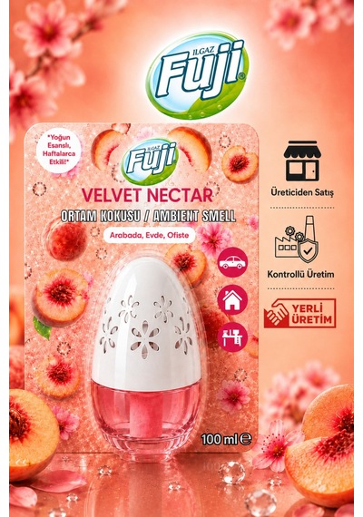 Ilgaz Fuji Şeftali Kokulu Araç, Wc, Oda Ve Ortam Kokusu 100 Ml Velvet Nectar Kalıcı Kavanoz Koku