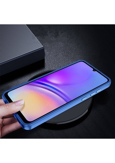 Galaxy A05 Kılıf Zore Flora Kapak Mavi