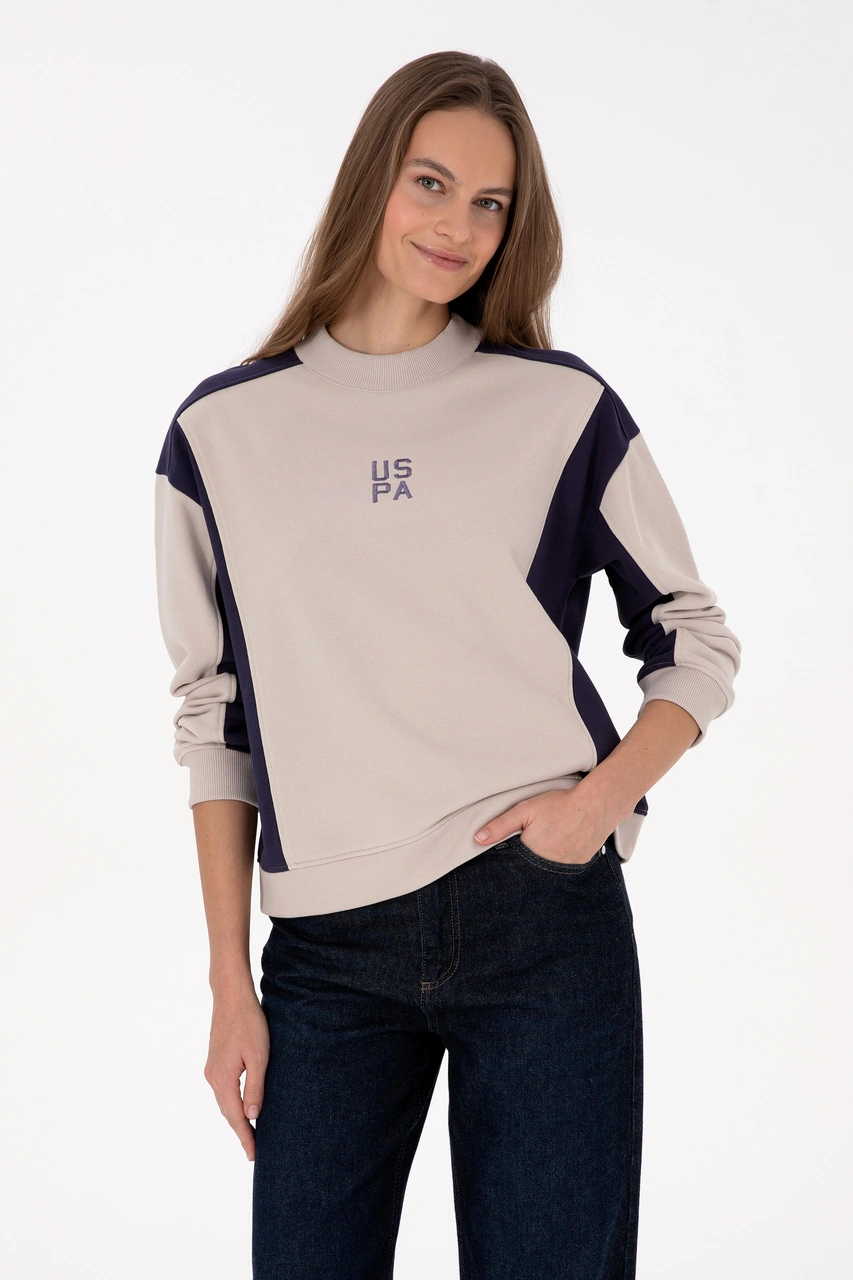 U.S. Polo Assn. Kadın Mürdüm Bisiklet Yaka Sweatshirt 50314951-VR074