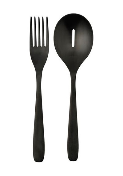 Ikea Tıllagd Servis Takımı, Siyah, 24 Cm, 2 Parça