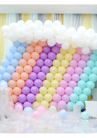 Makaron Balon 12" İnç 50 Adet Karışık Renkli Balon
