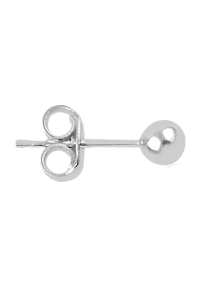 925 Ayar Gümüş Minimal Erkek Küpe 3 Mm Tek Top Küpe 1 Adet Gümüş