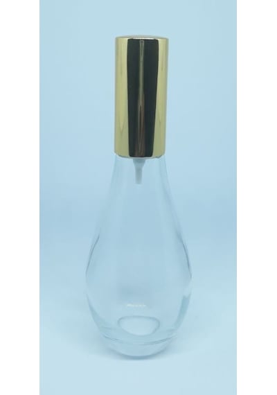 Parfüm Şişesi 70 ML 2 Adet Boş Ampul Şişe Sarı Metal Valf ve Kapak