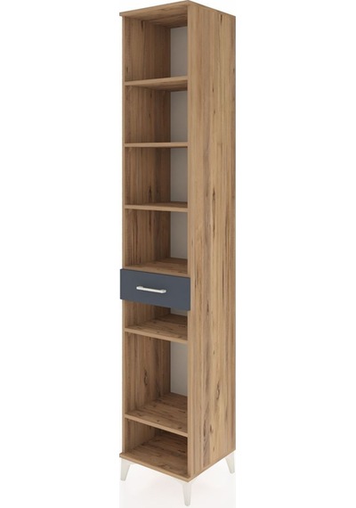 Hyperion Dolap 6 Raflı Tek Çekmeceli 44x44x243 Çam-antrasit Atlas Çam Hyperion Dolap 6 Raflı Tek Çekmeceli 44x44x243 Çam-antrasit Atlas Çam
