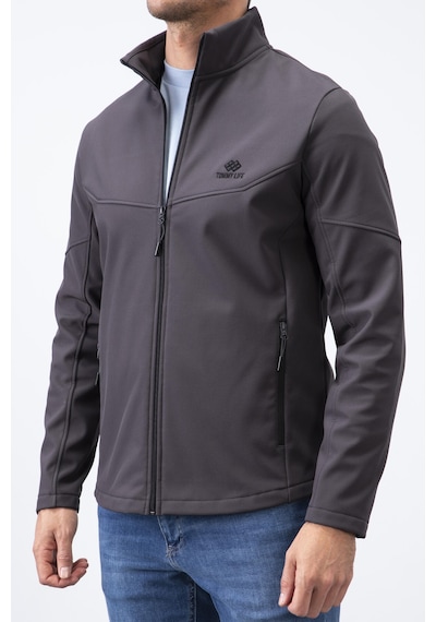 Tommylife Tommy Life Antrasit Fermuarlı Dik Yaka Su Ve Rüzgar Geçirmez Softshell Erkek Mont - 88050 Antrasit