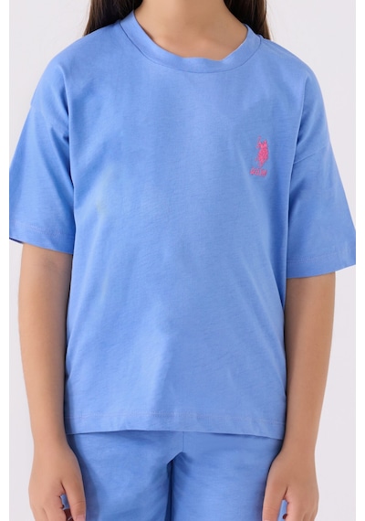 U.S. Polo Assn. U.s. Polo Assn Kız Çocuk Mavi Bermuda Takım Us1848-c-v51 Mavi