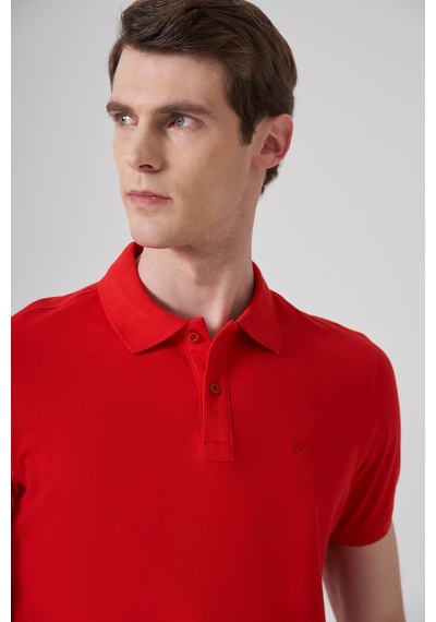 Morven Erkek Kırmızı Basic Polo Yaka Dynamic Fit T-shirt 26yc018007550 Kırmızı