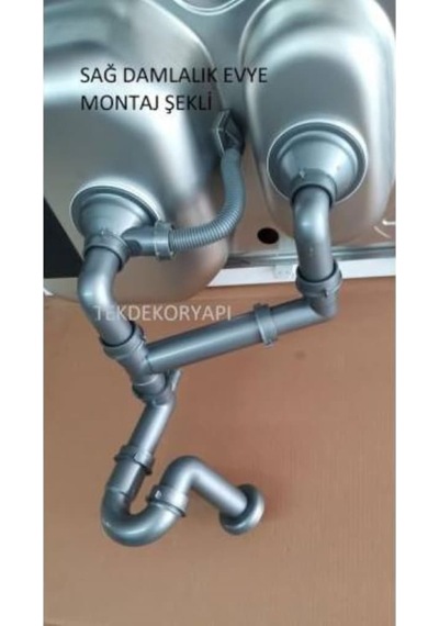 Dominox Blanco Ukinox 1.5 Göz Evye Sifon Takımı Krom Dominox Blanco Ukinox 1.5 Göz Evye Sifon Takımı Krom