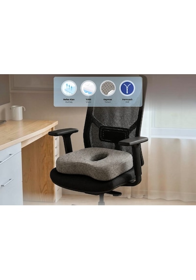 Yeni Nesil Visco Ortopedik Ergonomik Oturma Minderi Ofis, Araç Ve Ev Kullanımına Uygun Visko Ortopedik, Rahatlatıcı Minderi