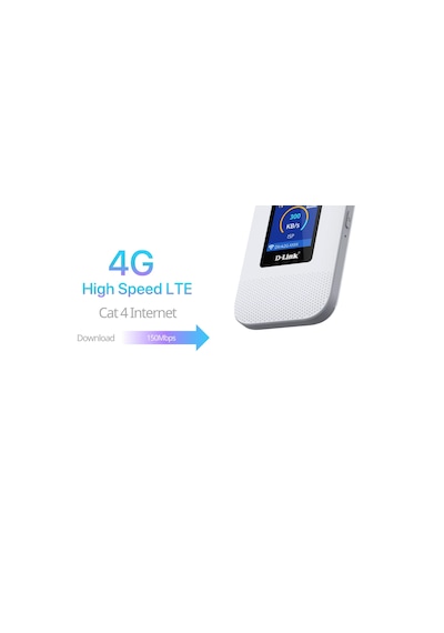 D-link Dwr-932m Cat4 Lte 4g/hspa Wi-fi N300, 3000mah Bataryalı Ve Renkli Lcd Ekranlı Taşınabilir Mobil Router
