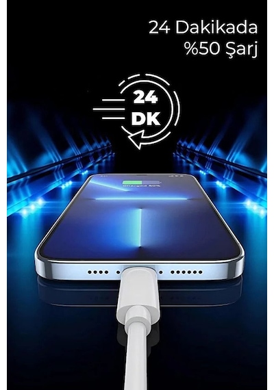 Apple Uyumlu iPhone 15 20w Usb-c Hızlı Şarj Adaptörü Ve 60w Type-c Kablo Seti Pd Destekli Şarj Cihazı