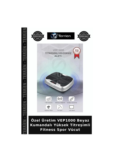 Özel Üretim Vep1000 Beyaz Kumandalı Yüksek Titreşimli Fitness Spor Vücut