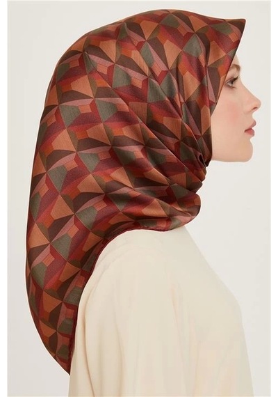 Armine Sura Saf İpek Eşarp 9204d 82 Çok Renkli