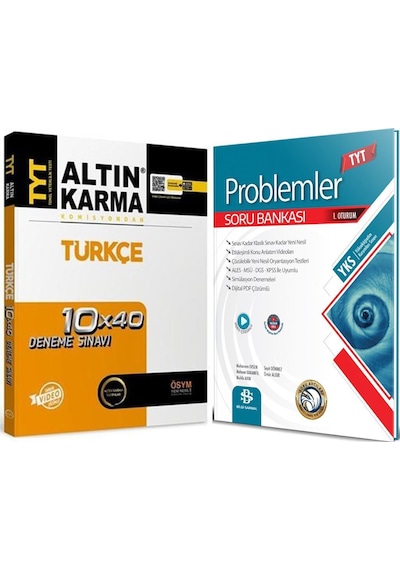Altın Karma Tyt Türkçe Deneme Ve Bilgi Sarmal Problemler Soru Bankası Seti 2 Kitap