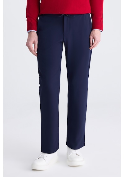 D's Damat Ds Damat Relaxed Fit Lacivert Armürlü Kumaş Pantolon 3hf03byprsnlm 101
