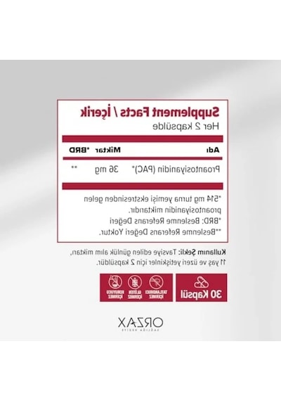 Takviye Edici Gıda Kapsülleri, 30 Adet