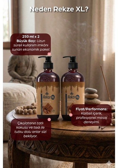 Yenilebilir Masaj Yağı 2 Li Set 250 Ml X 2 Çikolata Aromalı, Su Bazlı, Büyük Boy - 502108752
