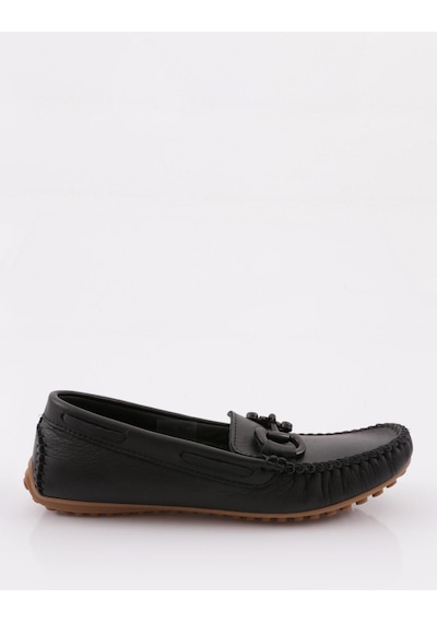 Dgn K105 Kadin Aksesuarli Loafer Ayakkabi K105-1774-R1534 Siyah