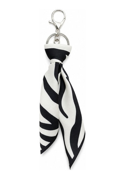 Tarzınıseç Zebra Desenli Silver Anahtarlık Fular Charm