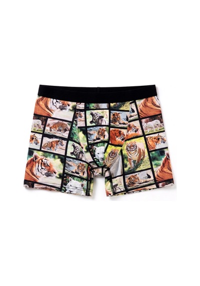 Just Inner Erkek Pamuklu Boxer Dijital Baskı Ekstra Konforlu Kalıp 138000 Bej