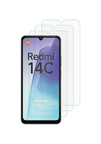 Microsonic Xiaomi Redmi 14c Screen Protector Nano Glass Cam Ekran Koruyucu 3 Lü Paket