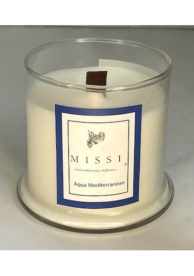 Missi Ahşap Fitilli Aqua Medıterranean Vegan Mum