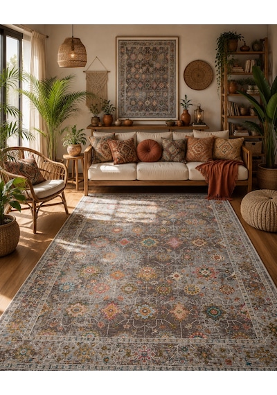 Sofıa Sof 04 Multy Geleneksel El Dokuması Uşak Halı Desenlerine Sahip Vintage Eskitme Tarzı Salon Halısı Oturma Odası Halısı Multi 4 Sofıa Sof 04 Multy Geleneksel El Dokuması Uşak Halı Desenlerine Sahip Vintage Eskitme Tarzı Salon Halısı Oturma Odası Halısı Multi 4