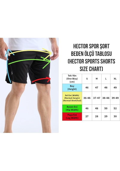 Zoma Spor Fitness Koşu Şortu - Hector Siyah