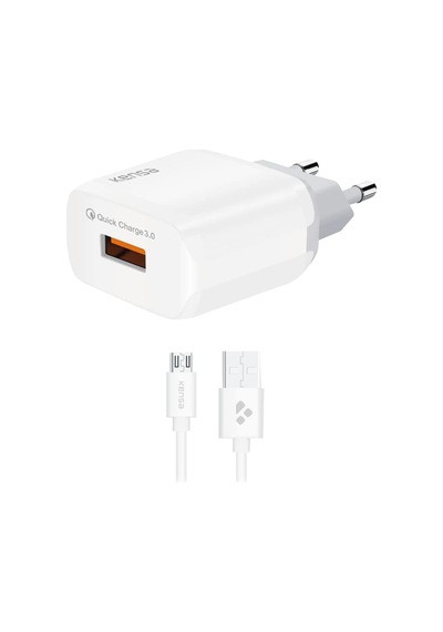 Micro Usb Girişli Hızlı Şarj Aleti - Hızlı Veri Aktarımı - 1 M Uzunlukta Kablo