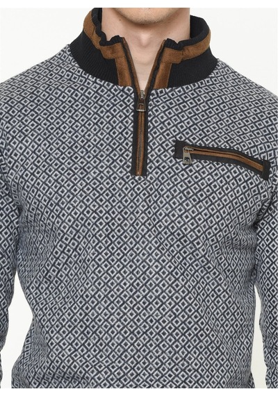 1039 Dewberry Erkek Sweatshırt-lacivert