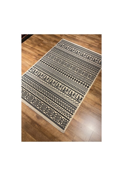 Hattuşa Ht-07 Siyah Krem Halı Çok Renkli