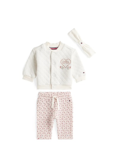 Tommy Hilfiger Bomber And Pant Set Giftbox Krem Kız Çocuktakım
