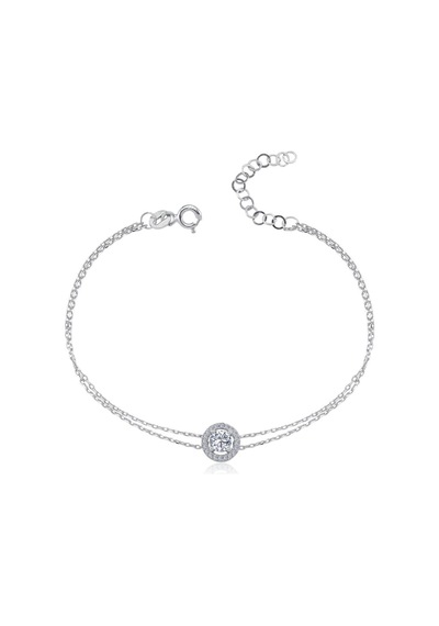 0.50 Karat Effective Diamond Büyülü Işıltı Tektaş Gümüş Bileklik