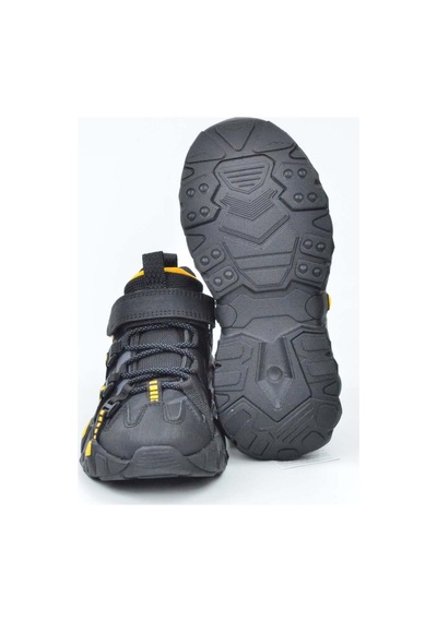 Pepino Kids Pepino Lastikli Cırtlı Filet Outdoor Çocuk Spor Ayakkabı Siyah-sarı