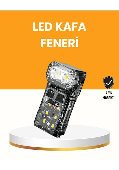 Znv Zenvia Mey İthalat Kamp Ve Outdoor İçin Led Far 10 Saat Pil Sensörlü Manyetik Znv2025 Cmn ANTRASİT