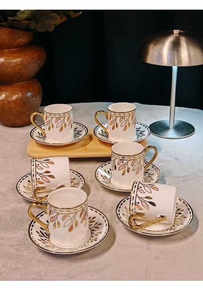 Sihir Paçi 6 Kişilik Kahve Fincanı Takımı Model: Shrpaçi1 Ekru