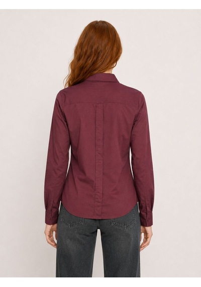 Loft Regular Fit Kadın Gömlek U.kol Lf2044554 Q1.v1 Bordo