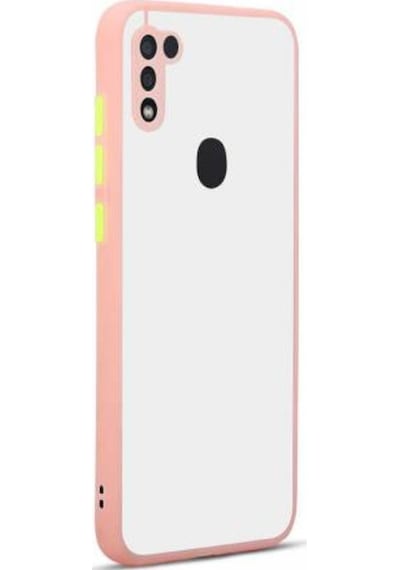 Galaxy M11 Kılıf Zore Hux Düğme Ve Kapak Zıt Renk Kılıf