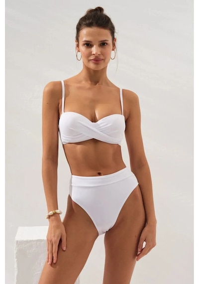 Pierre Cardin Tek Parça Alt - Yüksek Bel Bikini Altı Toparlayıcı, Kusursuz Form, Iz Bırakmaz Konfor Beyaz