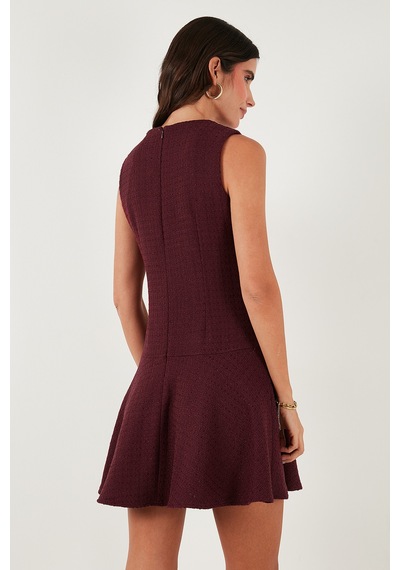 Lela Bayan Elbise 6525687 Bordo Bordo